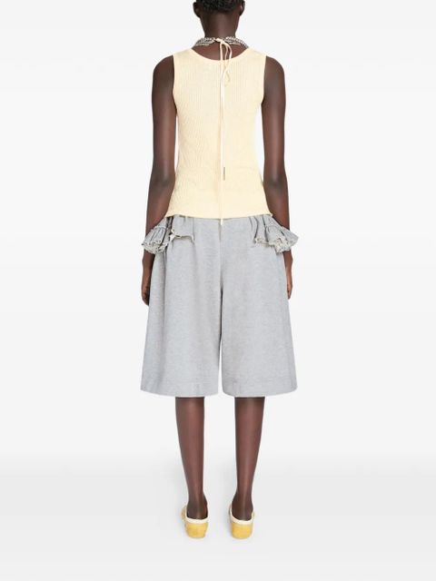 DRIES VAN NOTEN ruffled loose shorts - Grey