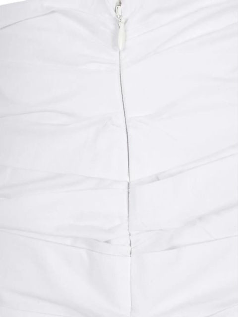 STAUD shirred midi skirt - White
