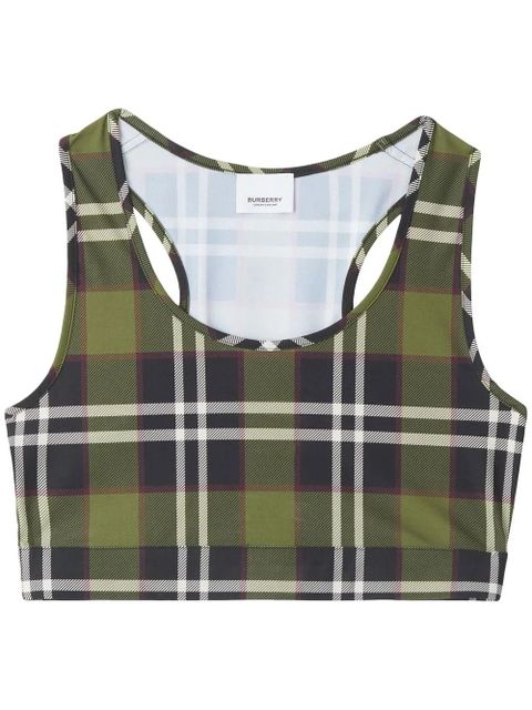Burberry Vintage Check crop top - Green - zdjęcie produktu nr 1