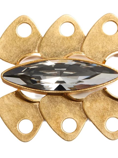 Valentino Garavani Pages necklace in metal and crystals - Gold