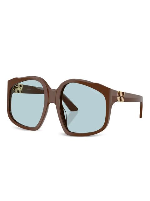 Miu Miu Eyewear MUA07S geometric-frame sunglasses - Brown - zdjęcie produktu nr 2