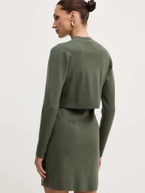 Morgan sukienka kolor zielony mini dopasowana RMCASSY