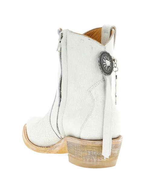 Comme Des Garçons X Mexicana embroidery charm-ankle boots - White
