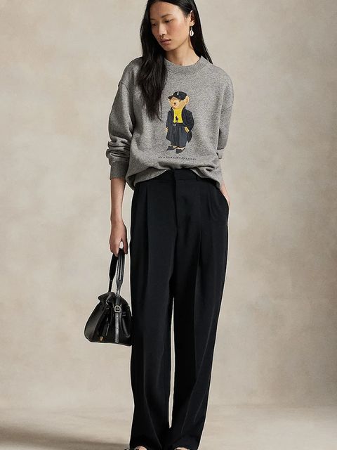 Polo Ralph Lauren bluza damska kolor szary z nadrukiem 211A87104