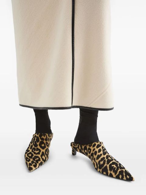 Jil Sander leopard-print mules - Brown