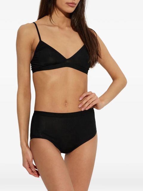 MM6 Maison Margiela ribbed-knit briefs - Black - zdjęcie produktu nr 1