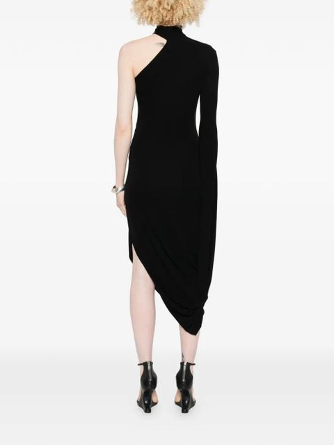 Alexander Wang asymmetric draped midi dress - Black