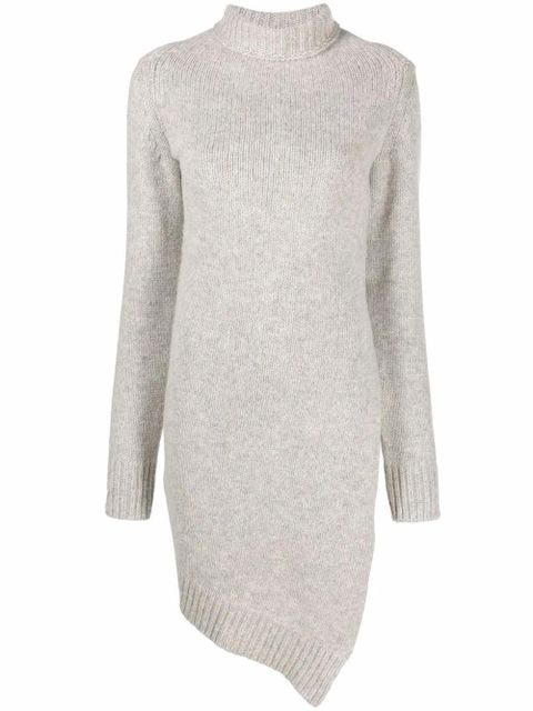 Jil Sander asymmetric roll-neck jumper - Grey - zdjęcie produktu nr 1