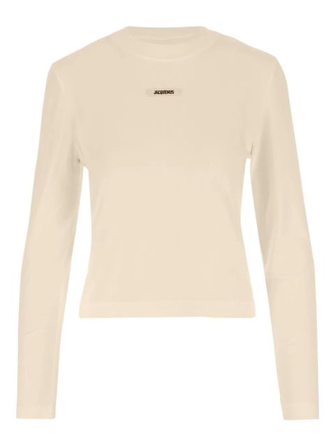 Jacquemus Le Gros Grin logo-detail long-sleeve T-shirt - Neutrals - zdjęcie produktu nr 1