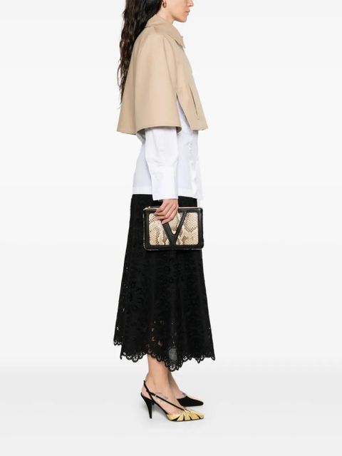 Valentino Garavani Viva Superstar leather clutch bag - Neutrals - zdjęcie produktu nr 2