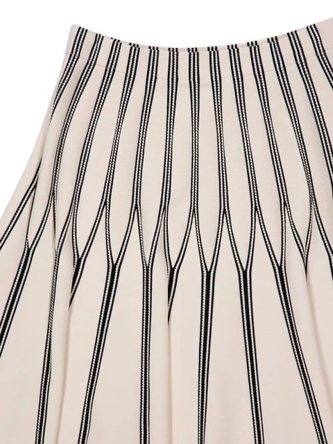 ZIMMERMANN striped-pattern midi skirt - Neutrals