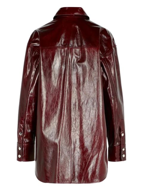 Sportmax nappa leather BOREL shirt - Red - zdjęcie produktu nr 2