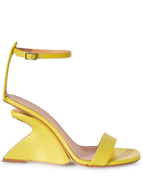 Off-White Jug wedge-heel leather sandals - Green - zdjęcie produktu nr 1