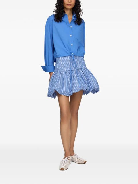 GANNI stripe-pattern bubble-hem skirt - Blue - zdjęcie produktu nr 2