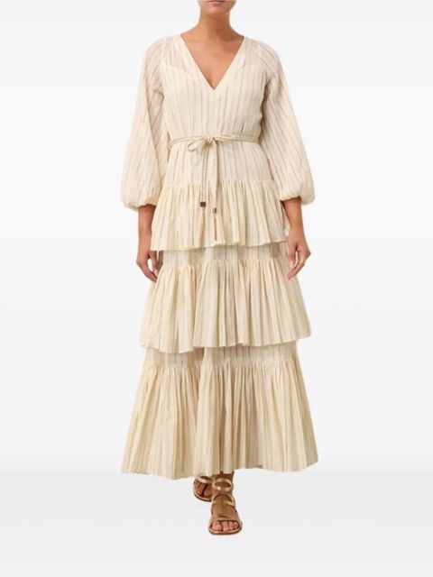ZIMMERMANN tiered striped dress - Neutrals - zdjęcie produktu nr 2