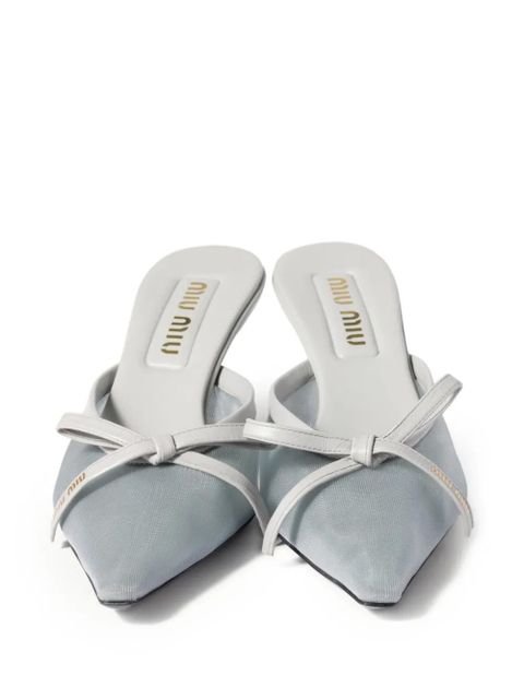 Miu Miu mesh heeled mules - Blue