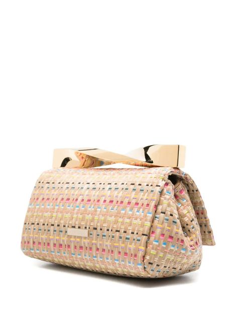 Aquazzura mini Twist raffia clutch bag - Neutrals - zdjęcie produktu nr 2