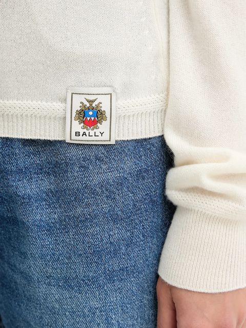 Bally sweter kaszmirowy damski kolor beżowy lekki WKN07P