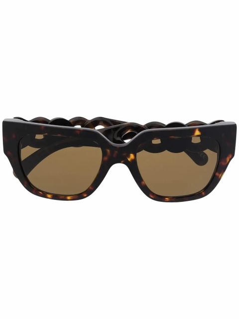Versace Eyewear sculpted square sunglasses - Brown - zdjęcie produktu nr 1
