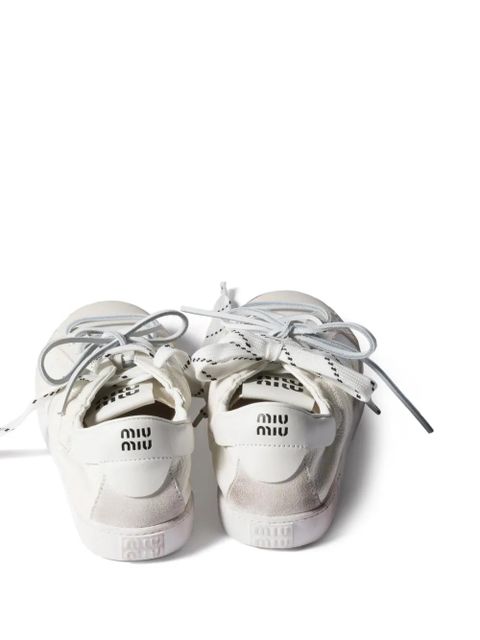 Miu Miu Deco leather sneakers - White