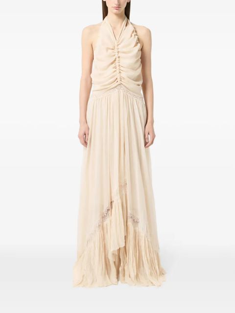 Blumarine Georgette maxi dress - Neutrals