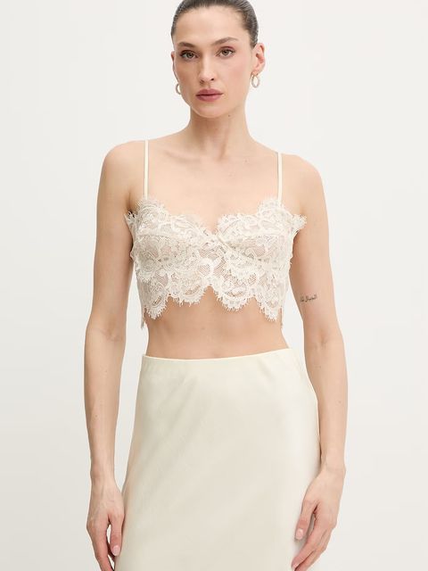 Bardot bluzka damska koronkowa