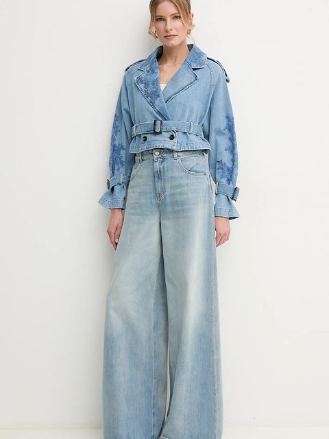 ERMANNO Firenze kurtka jeansowa kolor niebieski przejściowa 56TD002EI4 - zdjęcie produktu nr 2