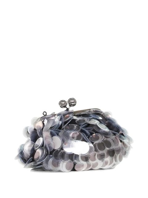 Weekend Max Mara sequin-embellished clutch bag - Silver