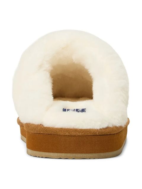 Polo Ralph Lauren kapcie zamszowe Kayleigh Scf kolor brązowy 842P03593001 - zdjęcie produktu nr 2