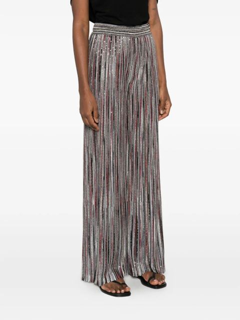 Missoni striped-pattern trousers - Grey