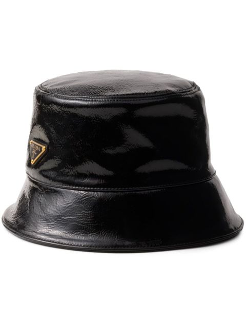 Prada triangle-logo bucket hat - Black - zdjęcie produktu nr 1