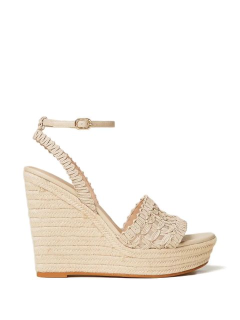 TWINSET woven wedged sandals - Neutrals - zdjęcie produktu nr 1