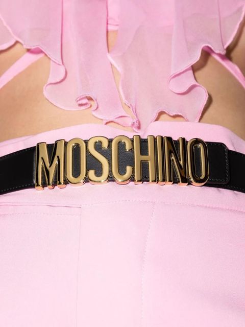 Moschino logo-plaque belt - Black - zdjęcie produktu nr 2