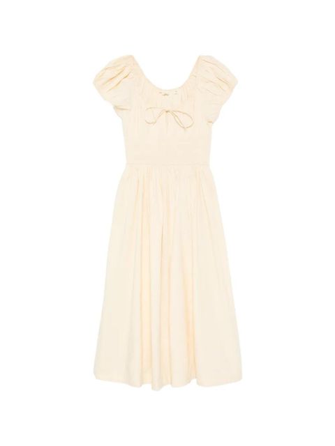 DÔEN Quinn puff-sleeves midi dress - Yellow - zdjęcie produktu nr 1