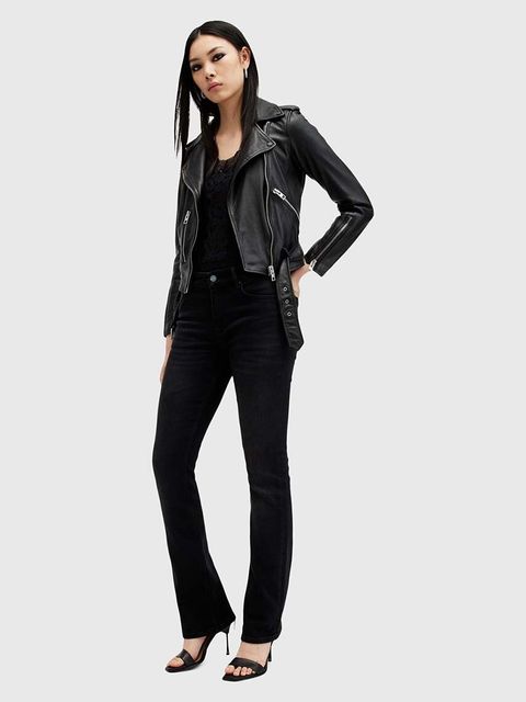 AllSaints kurtka skórzana BALFERN BIKER damska kolor czarny przejściowa W084LB