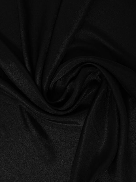 Answear.LAB apaszka jedwabna damska kolor czarny gładka - zdjęcie produktu nr 2