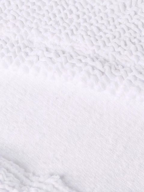 Hunza G Jean crinkle-effect bandeau bikini set - White