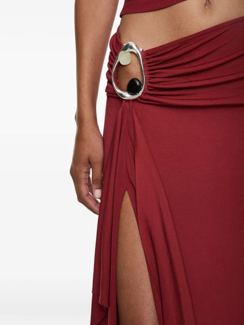 Christopher Esber Orica Cascade crystal jersey skirt - Red