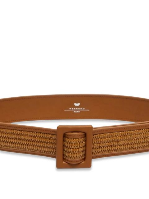 Weekend Max Mara raffia-effect belt - Neutrals - zdjęcie produktu nr 2