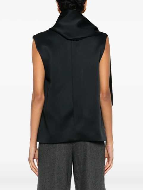 KHAITE Loe draped top - Black