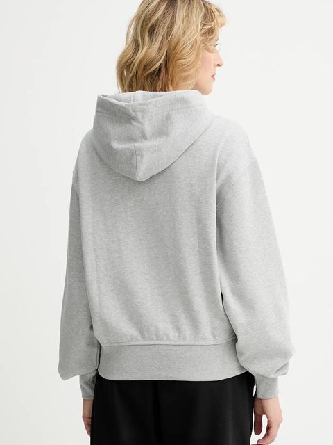 Calvin Klein bluza damska kolor szary z kapturem gładka LV044D204G - zdjęcie produktu nr 2