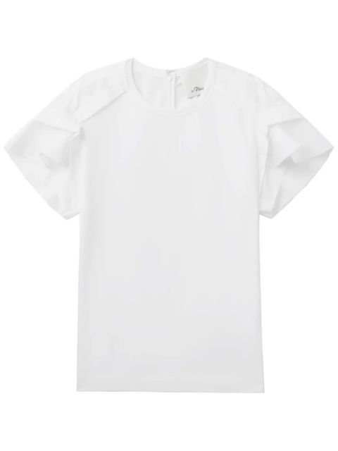 3.1 Phillip Lim draped-detail T-shirt - White - zdjęcie produktu nr 1