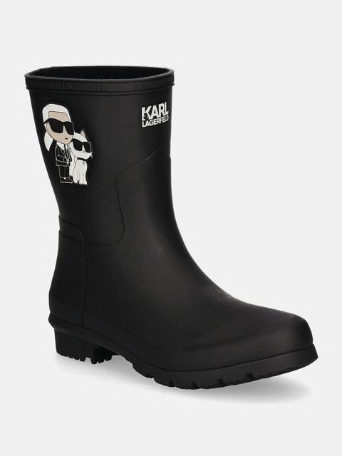 Karl Lagerfeld kalosze KALOSH damskie kolor czarny KL47073T - zdjęcie produktu nr 1