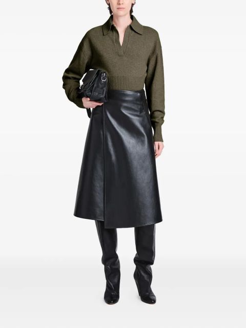 Proenza Schouler polo-neck ribbed sweater - Green - zdjęcie produktu nr 2