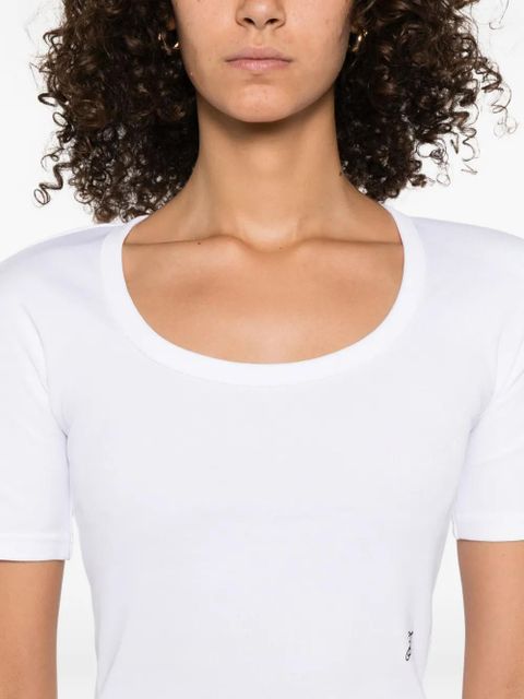 Jacquemus scoop-neck cotton T-shirt - White