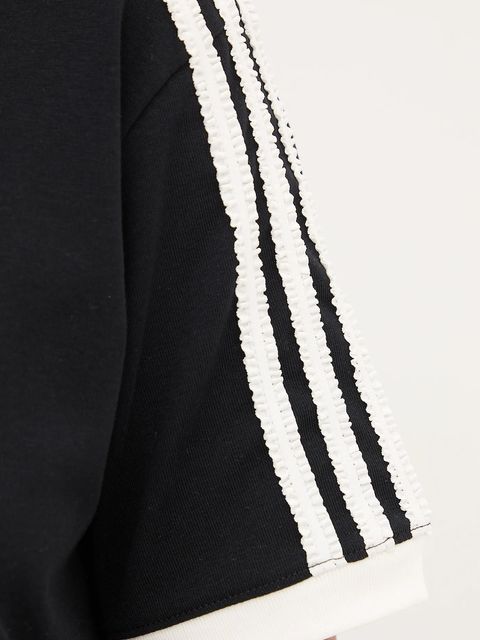 adidas Originals t-shirt Ruffle 3S Tee damski kolor czarny KC8819