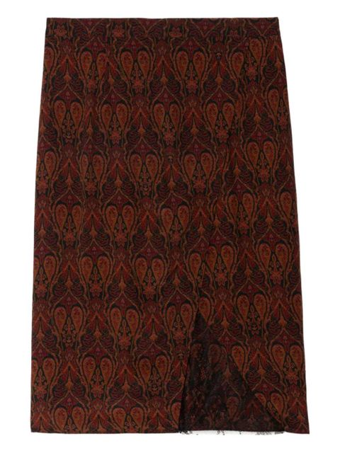 Zadig&Voltaire paisley-print straight skirt - Brown - zdjęcie produktu nr 1