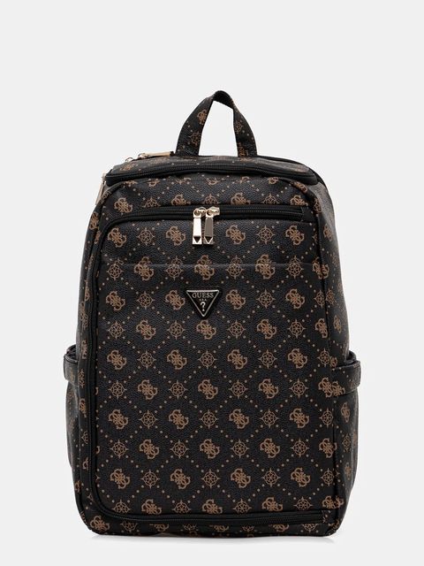 Guess plecak SILIA damski kolor brązowy duży wzorzysty TWGP98 90033