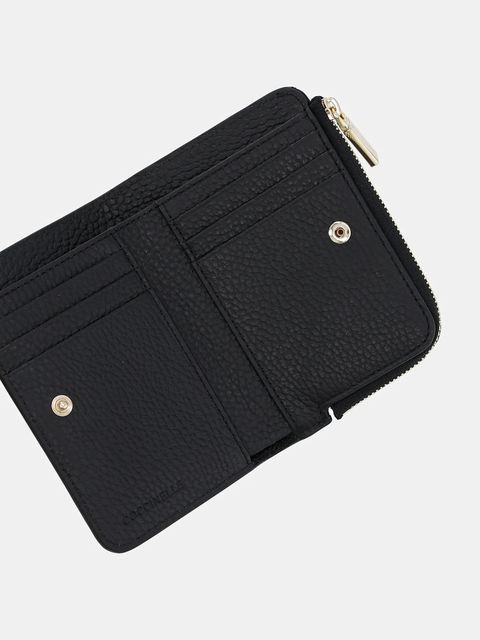 Coccinelle portfel skórzany COCCINELLE C-ME damski kolor czarny E2.SSL.11.D1.21