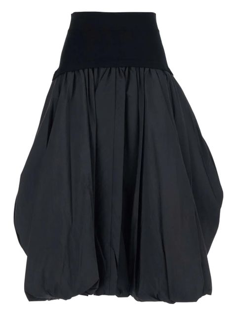 Simkhai elastic waist draped midi skirt - Black - zdjęcie produktu nr 1
